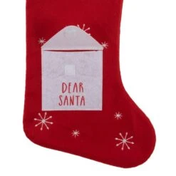 Northlight 19" Red & White Dear Santa Christmas Stocking -Northlight Decor Store D491603S 3