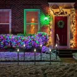 Northlight Mighty Light Clear C9 Christmas Pathway Marker Set, Green Wire -Northlight Decor Store D491617S 12