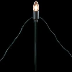 Northlight Mighty Light Clear C9 Christmas Pathway Marker Set, Green Wire -Northlight Decor Store D491617S 13