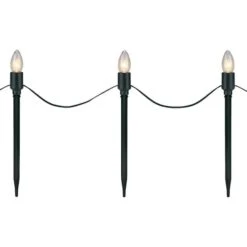 Northlight Mighty Light Clear C9 Christmas Pathway Marker Set, Green Wire -Northlight Decor Store D491617S 14