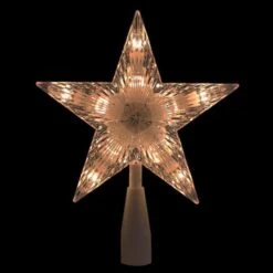 Northlight 7.5" Clear & White 5-Point Star Tree Topper -Northlight Decor Store D491633S 12