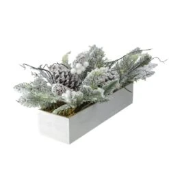 Northlight 19.5" White & Green Berries With Foliage Tabletop Décor 7 Northlight 19.5" White & Green Berries With Foliage Tabletop Décor -Northlight Decor Store D491640S 3