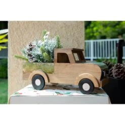 Christmas Mix In 17" Wood Truck -Northlight Decor Store D511156S 13
