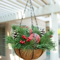 Flora Bunda® 12" Christmas Hanging Basket -Northlight Decor Store D511157S 3
