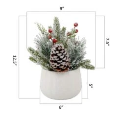 Christmas Mix In Ceramic White Sweater Pot -Northlight Decor Store D511163S 2