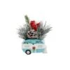 Christmas Mix In 8" Blue Ceramic Camper