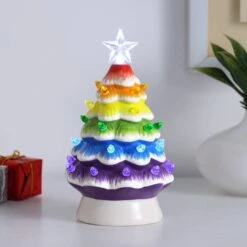 7" Nostalgic Ceramic Rainbow Tree -Northlight Decor Store D511939S 2