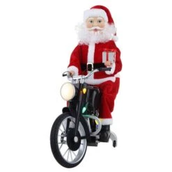 20" White Motorcycling Santa -Northlight Decor Store D511949S 2