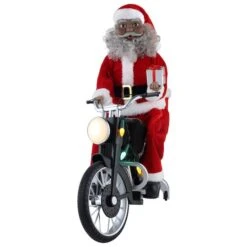 20" Black Motorcycling Santa -Northlight Decor Store D511950S 2