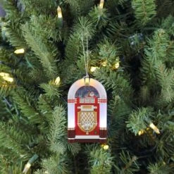 Miniature White Vintage Jukebox Ornament -Northlight Decor Store D511962S 2