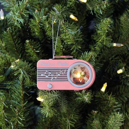 Miniature Pink Vintage Radio Ornament 3 Miniature Pink Vintage Radio Ornament - Image 3