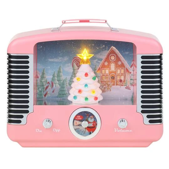 12" Pink Nostalgic Tree Radio 1 12" Pink Nostalgic Tree Radio