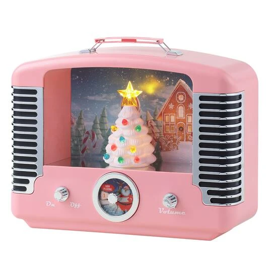 12" Pink Nostalgic Tree Radio 3 12" Pink Nostalgic Tree Radio - Image 3