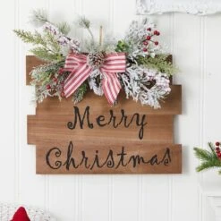 20" Merry Christmas Door Wall Hanger 8 20" Merry Christmas Door Wall Hanger -Northlight Decor Store D517942S 3