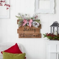 20" Merry Christmas Door Wall Hanger 9 20" Merry Christmas Door Wall Hanger -Northlight Decor Store D517942S 4