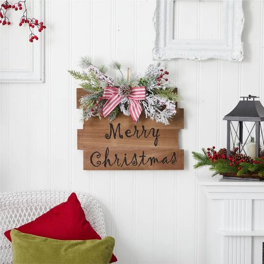 20" Merry Christmas Door Wall Hanger 5 20" Merry Christmas Door Wall Hanger - Image 5