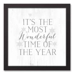 The Most Wonderful Time Of The Year 12x12 Black Framed Canvas