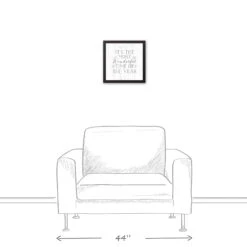 The Most Wonderful Time Of The Year 12x12 Black Framed Canvas -Northlight Decor Store D518000S 4