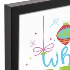Oh What Fun 12x12 Black Framed Canvas 8 Oh What Fun 12x12 Black Framed Canvas -Northlight Decor Store D518045S 3