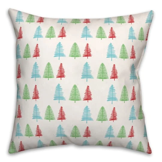 Christmas Trees Throw Pillow 2 Christmas Trees Throw Pillow - Image 2