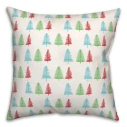 Christmas Trees Throw Pillow