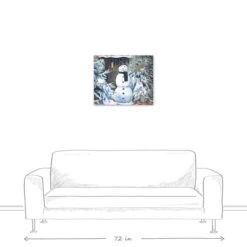 Winter Snowman 24x20 Canvas Wall Art -Northlight Decor Store D518098S 5