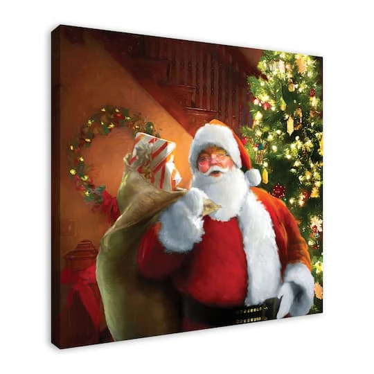 Santa Gets Ready 36x36 Canvas Wall Art 3 Santa Gets Ready 36x36 Canvas Wall Art - Image 3
