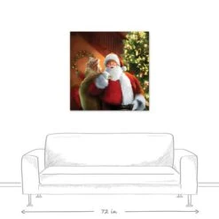 Santa Gets Ready 36x36 Canvas Wall Art 11 Santa Gets Ready 36x36 Canvas Wall Art -Northlight Decor Store D518105S 5