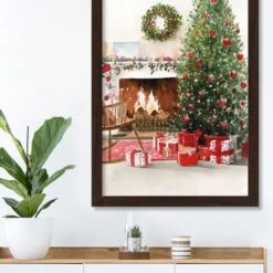 Christmas Morning Walnut Framed Print Under Plexiglass 7 Christmas Morning Walnut Framed Print Under Plexiglass -Northlight Decor Store D518113S 3
