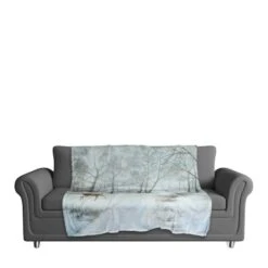 Doe Walking In The Snow 50x60 Coral Fleece Blanket -Northlight Decor Store D518120S 3