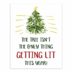 Getting Lit Xmas Tree 8x10 Tabletop Canvas