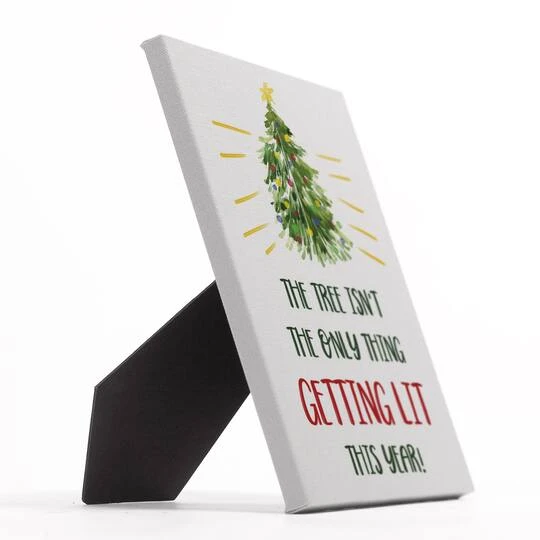 Getting Lit Xmas Tree 8x10 Tabletop Canvas 3 Getting Lit Xmas Tree 8x10 Tabletop Canvas - Image 3