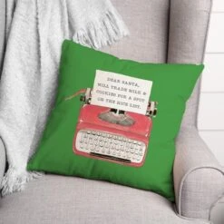 Typewriter 18x18 Throw Pillow