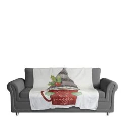 Snuggle Up Gnome 50x60 Coral Fleece Blanket -Northlight Decor Store D518271S 3
