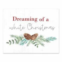Dreaming Of A White Christmas Tabletop Canvas