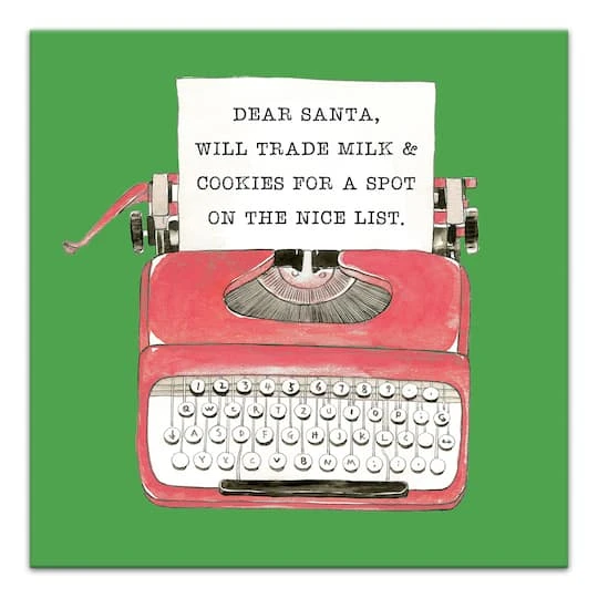 Christmas Typewriter Canvas Wall Art 1 Christmas Typewriter Canvas Wall Art