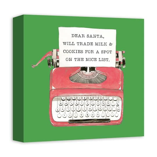 Christmas Typewriter Canvas Wall Art 3 Christmas Typewriter Canvas Wall Art - Image 3