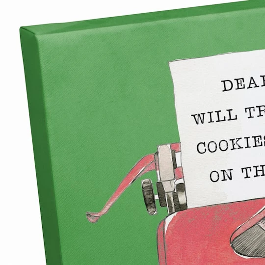 Christmas Typewriter Canvas Wall Art 4 Christmas Typewriter Canvas Wall Art - Image 4