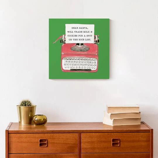 Christmas Typewriter Canvas Wall Art 6 Christmas Typewriter Canvas Wall Art - Image 6