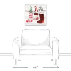 Gnome Stockings 20x20 Canvas Wall Art -Northlight Decor Store D518313S 4