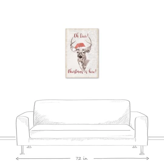 Oh Deer Christmas Here Canvas Wall Art 5 Oh Deer Christmas Here Canvas Wall Art - Image 5