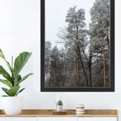 Dusty Trees Black Framed Print Under Plexiglass -Northlight Decor Store D518339S 3