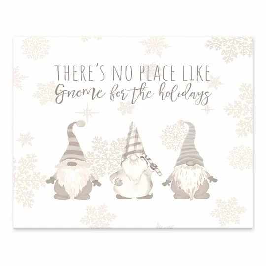 Gnome Holidays Silver Gold 10x8 Tabletop Canvas 1 Gnome Holidays Silver Gold 10x8 Tabletop Canvas