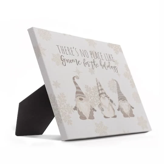 Gnome Holidays Silver Gold 10x8 Tabletop Canvas 3 Gnome Holidays Silver Gold 10x8 Tabletop Canvas - Image 3