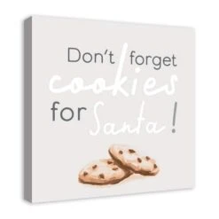 Christmas Cookies Santa Canvas Wall Art -Northlight Decor Store D518450S 2