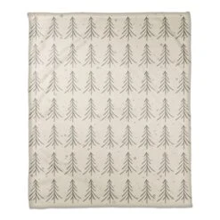 Tree Winter Snow 50x60 Coral Fleece Blanket