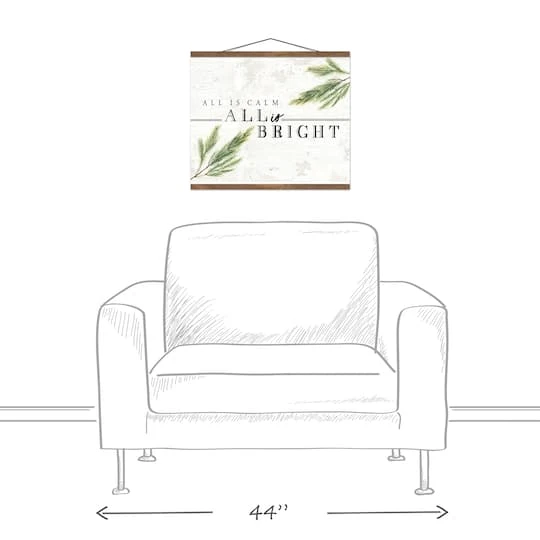 All Is Bright 20x16 Teak Hanging Canvas 4 All Is Bright 20x16 Teak Hanging Canvas - Image 4