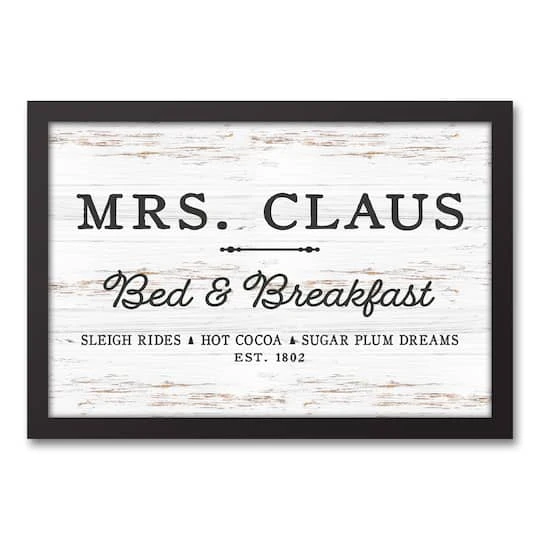 Mrs. Claus Bed Breakfast 18x12 Black Framed Canvas 2 Mrs. Claus Bed Breakfast 18x12 Black Framed Canvas - Image 2