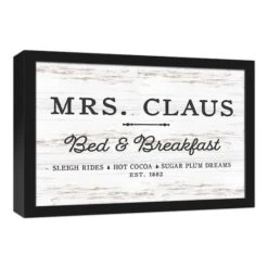 Mrs. Claus Bed Breakfast 18x12 Black Framed Canvas 7 Mrs. Claus Bed Breakfast 18x12 Black Framed Canvas -Northlight Decor Store D518559S 2