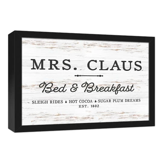 Mrs. Claus Bed Breakfast 18x12 Black Framed Canvas 3 Mrs. Claus Bed Breakfast 18x12 Black Framed Canvas - Image 3
